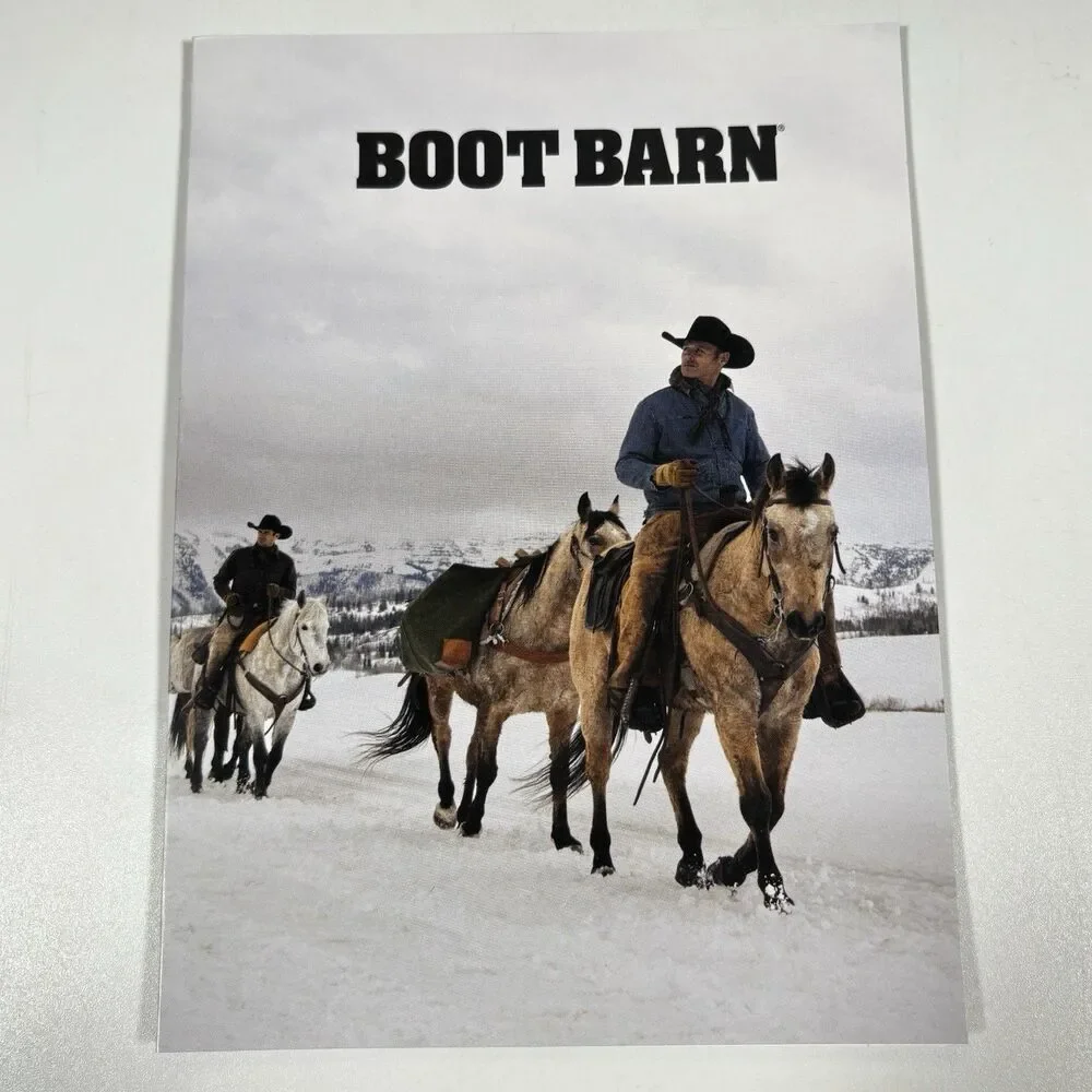 2025 Boot Barn Greeting Card Western Cowboy Winter Christmas John Hazen Fashion